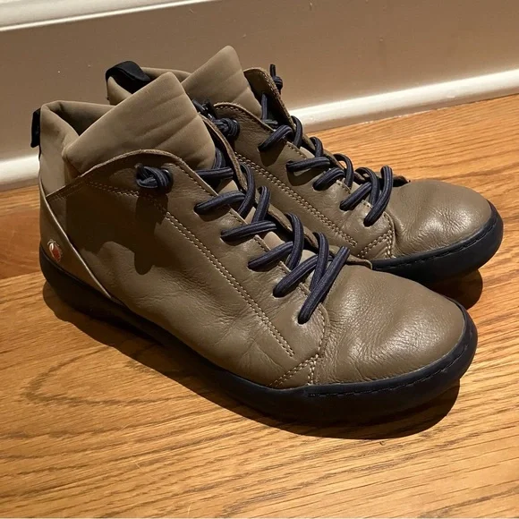 Softinos by FLY London Biel Leather Lace up Sneaker Ankle Boots (EU 37 US 7) - Picture 1 of 9